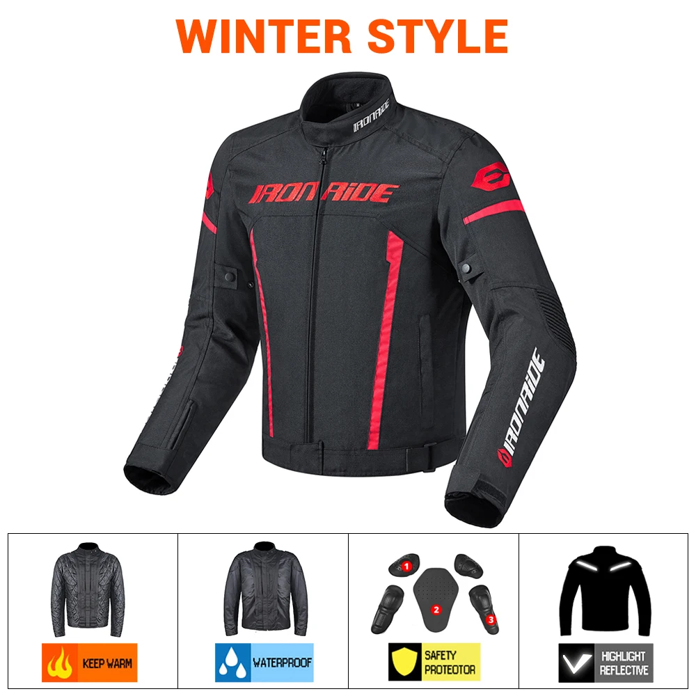 

IRONRIDE зимняя водонепроницаемая мотоциклетная куртка мужская гоночная мотокуртка бронежилет защитная куртка для мотокросса с подкладкой
