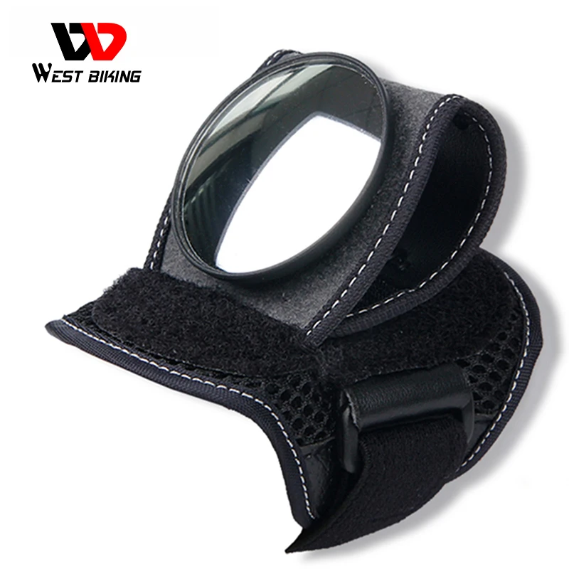 WEST BIKING Cycling Wristband Rear View Mirror HD Arm Back Mirror Wrist Strap Bicycle Motorbike Rear Reflector Riding Equipment
