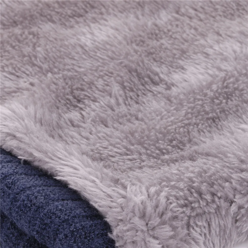 CRUOXIBB зимний двухслойный шейный теплый мягкий флисовый плотный вязаный круглый