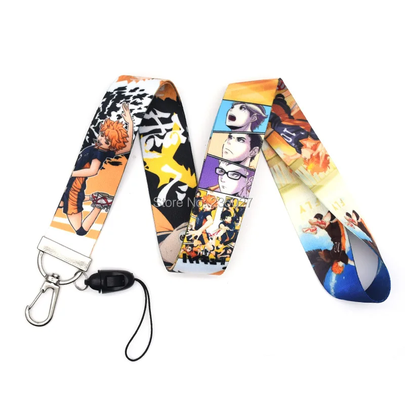 10 шт./лот аниме ハanime Anime ュュ!! Haikyuu! Ремешок для Телефона Hinata Shoyo брелок ключей
