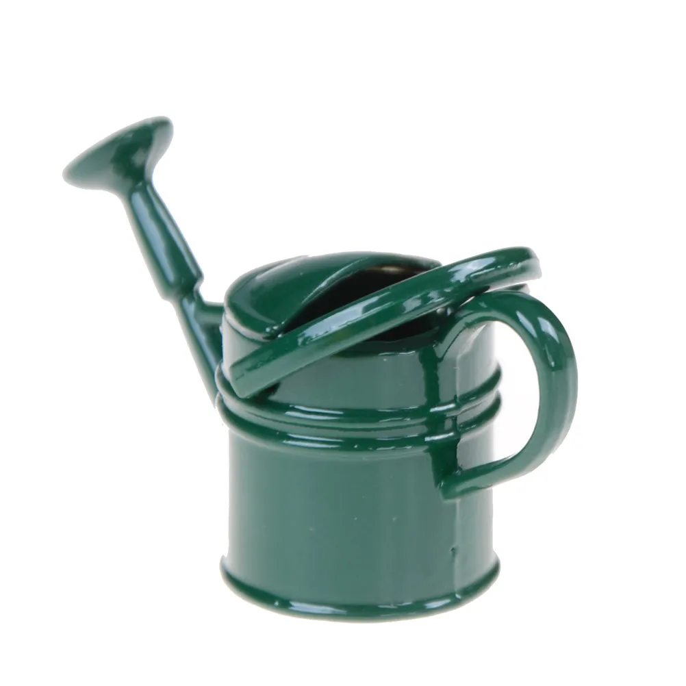 

1/6 1/12 Metal Watering Can Garden Miniature Decoration For Children Kids Dolls Accessories Dollhouse Miniature Furniture