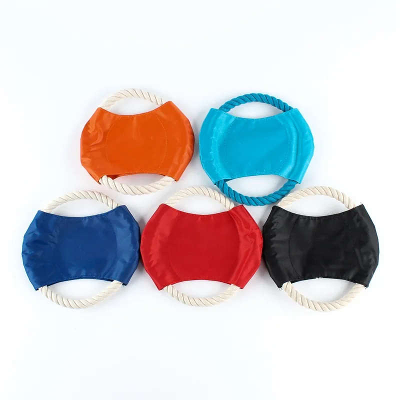 

Cotton Rope Pet Flying Discs Dog Toys Saucer Dog Resistant Chew Puppy Training Interactive Pet Supplies