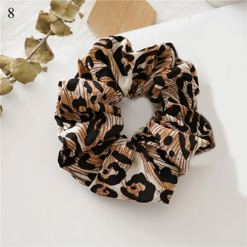 2019 шифоновые леопардовые повязки для волос женские резинки полосатые конского