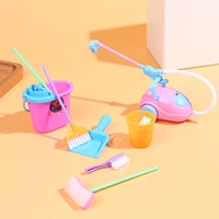 1set 9pcs mini doll accessories household cleaning tools for barbies doll accessories for barbies dollhouse kids educational toy