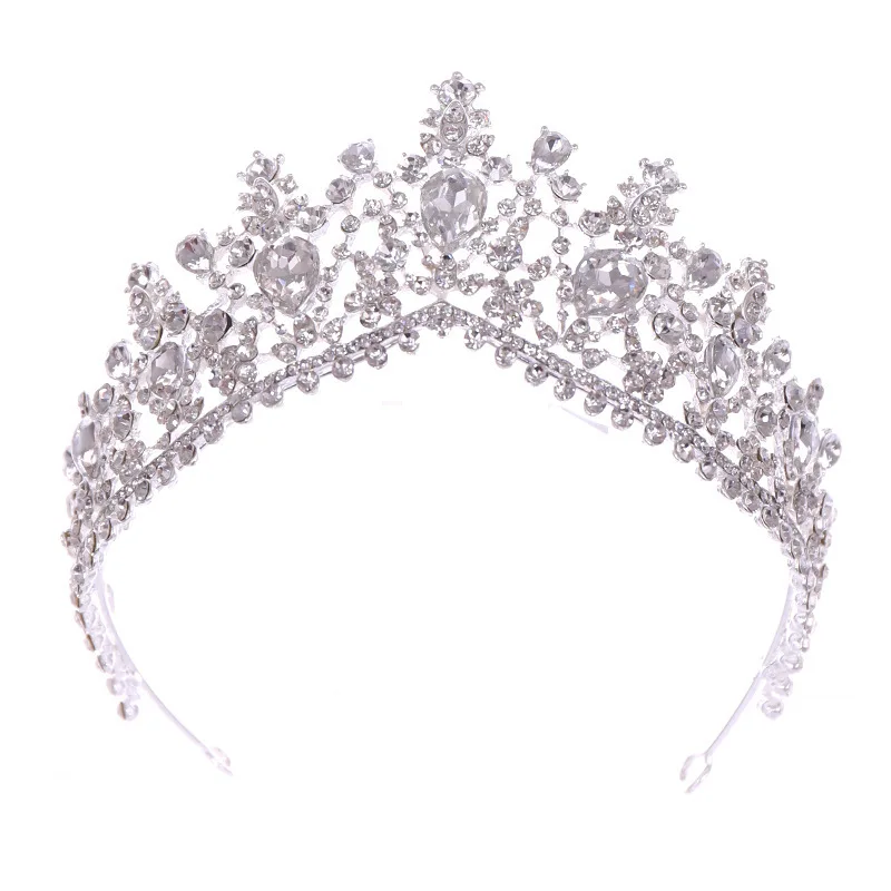 

Baroque Crown Tiaras Queen Vintage Crystal Rhinestone Bridal Hair Accessories Bride Headbands Wedding Hair Jewelry Headpeices