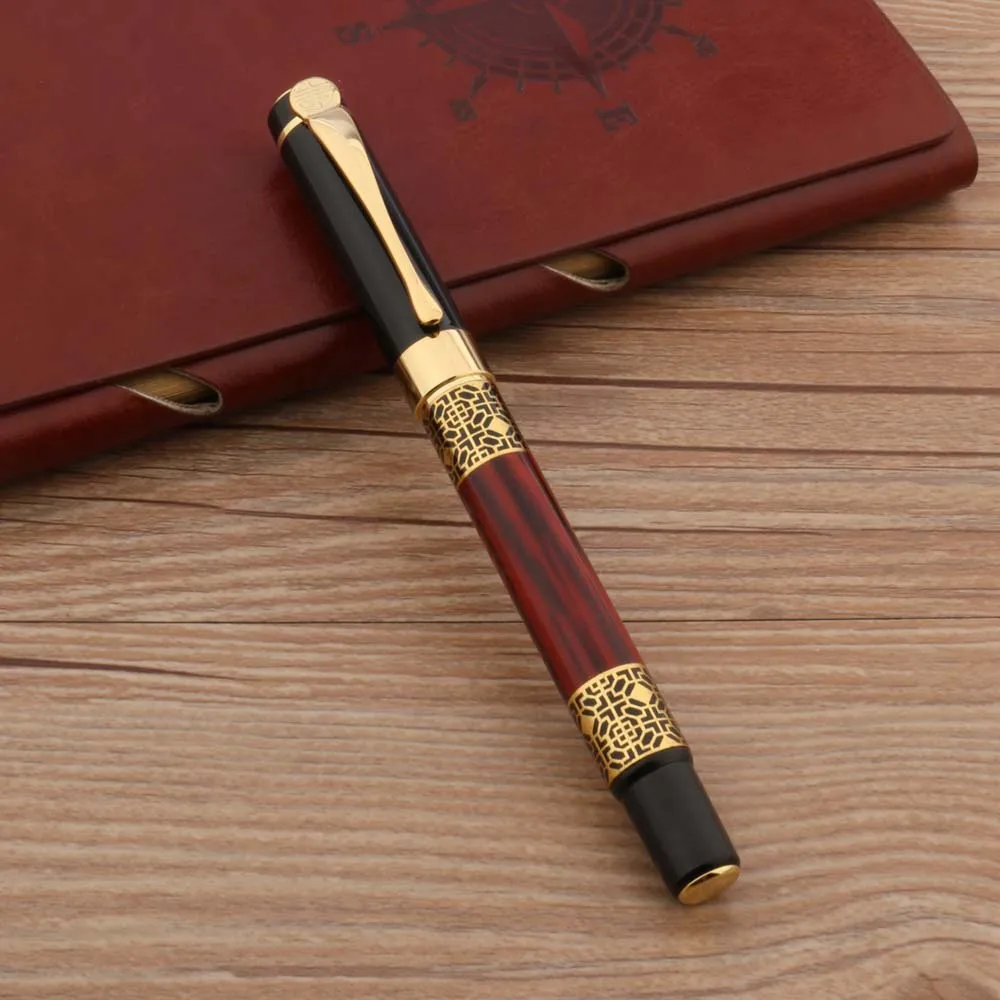 Ручка шариковая металлическая с имитацией красного дерева 0 5 мм|rollerball pen|office
