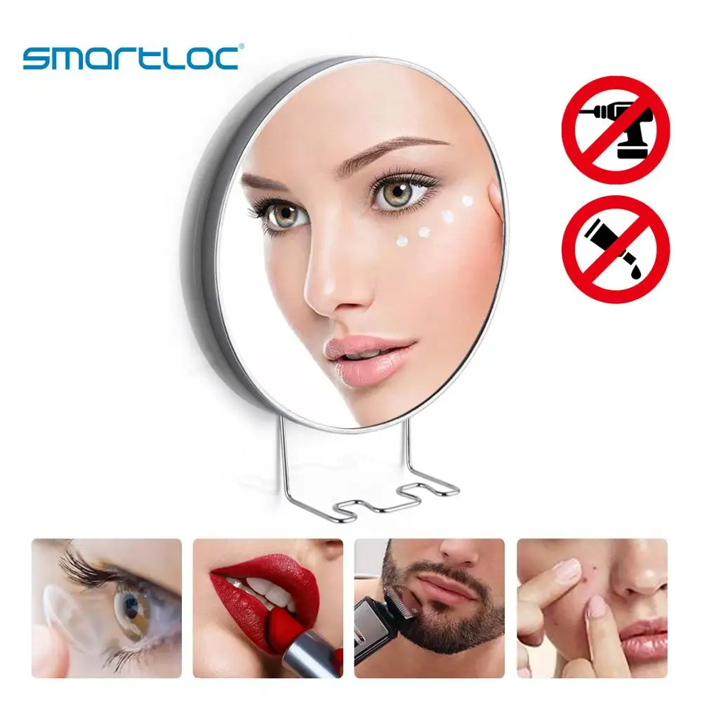 Многофункциональное увеличительное зеркало smartloc 5X стойка для бритья бронзовое