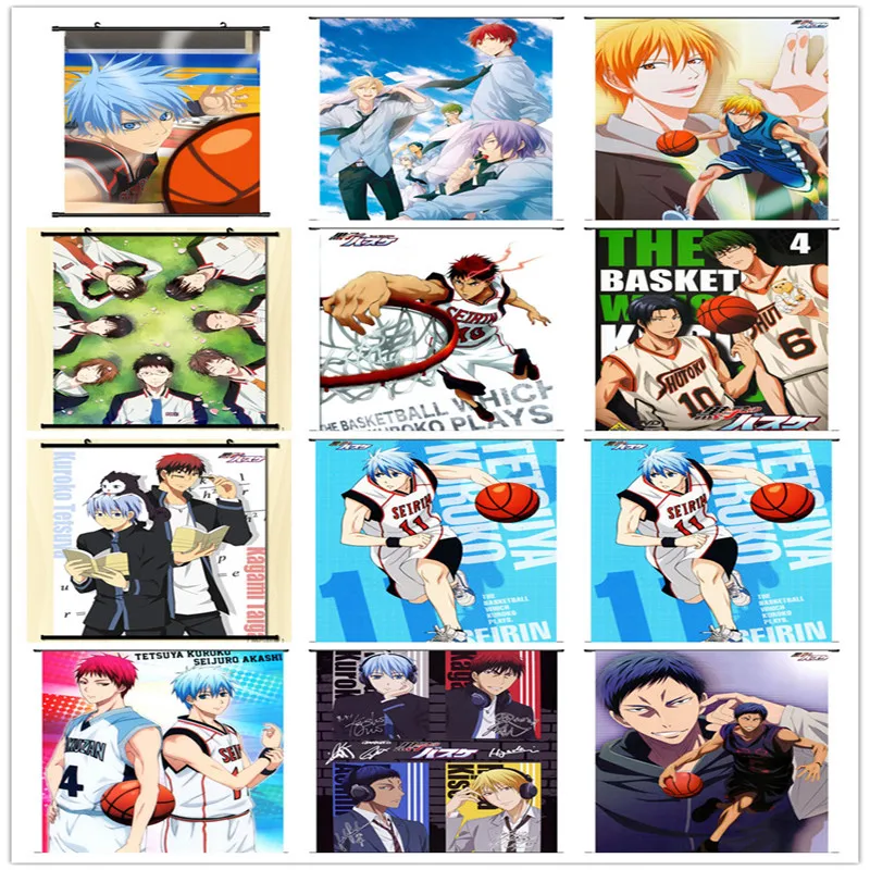

Coscase Anime Kuroko no Basketball Kuroko Mitobe Rinnosuke Akashi Seijuro Tsuchida Satoshi Honda Home Decor Wall Scroll Poster