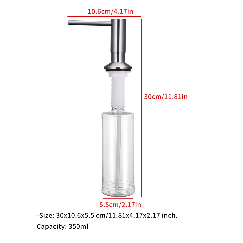 

Sink Soap Dispenser Kitchen Dishwashing Liquid Dispenser Large Capacity Sink Presser Rebound By Pressing Well-Proportioned