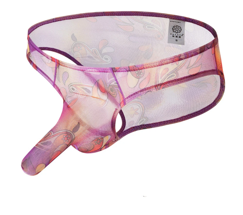 Новое поступление мужские прозрачные трусы в богемном стиле с сетчатым принтом