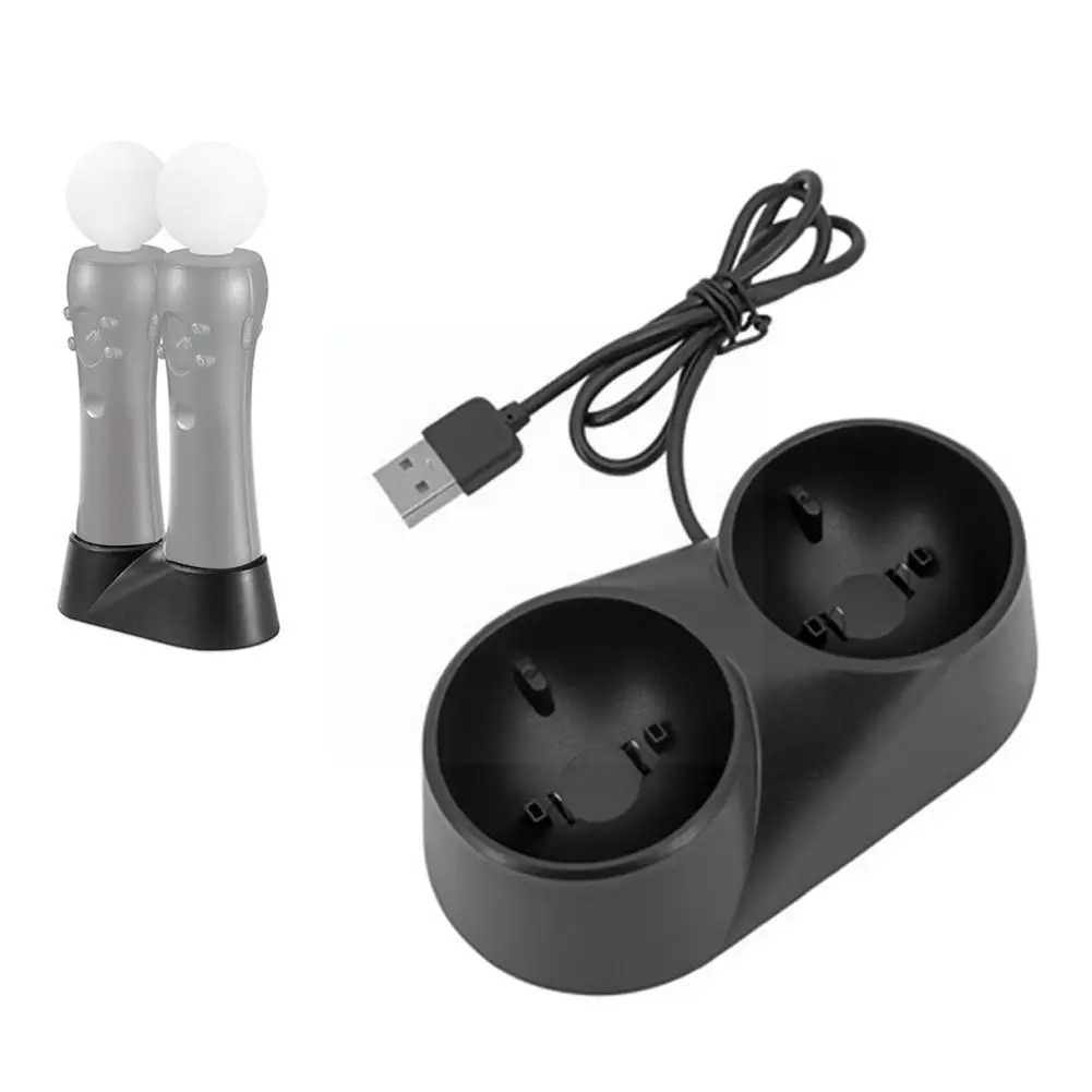 

Dual Charger Dock for PS3/ PS4 VR Motion Controller Playstation Move Controller Black B7W7