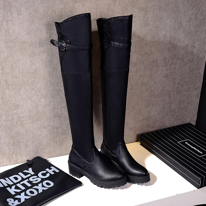 

Big Size 9 10 11 12 thigh high boots knee high boots over the knee boots women ladies boots shoes woman winter boots women