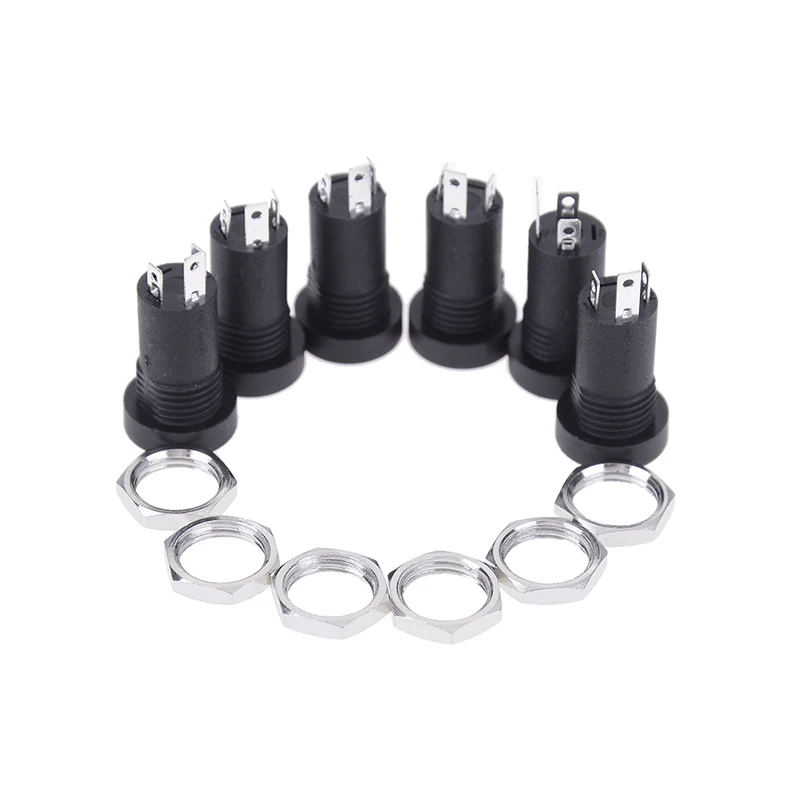 2Pcs/lot 3.5MM Audio Jack Socket 3 Pole Black Stereo Solder Panel Mount With Nuts Connector Free Shipping | Электроника
