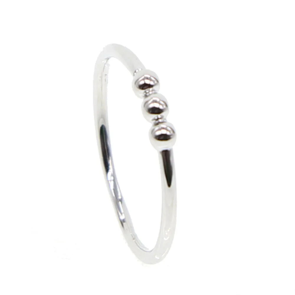 Женское Обручальное кольцо из серебра 100% пробы с бусинами | Украшения и