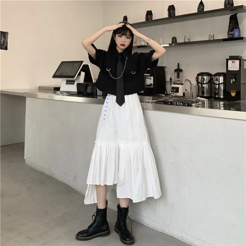 Женская одежда для работы в Корейском стиле Instagram короткая рубашка с коротким