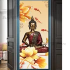 3d-наклейки большой Будды с золотым лотосом, полноразмерные круглые алмазные картины, рисунки, алмазная вышивка, цветы, декор GG3708