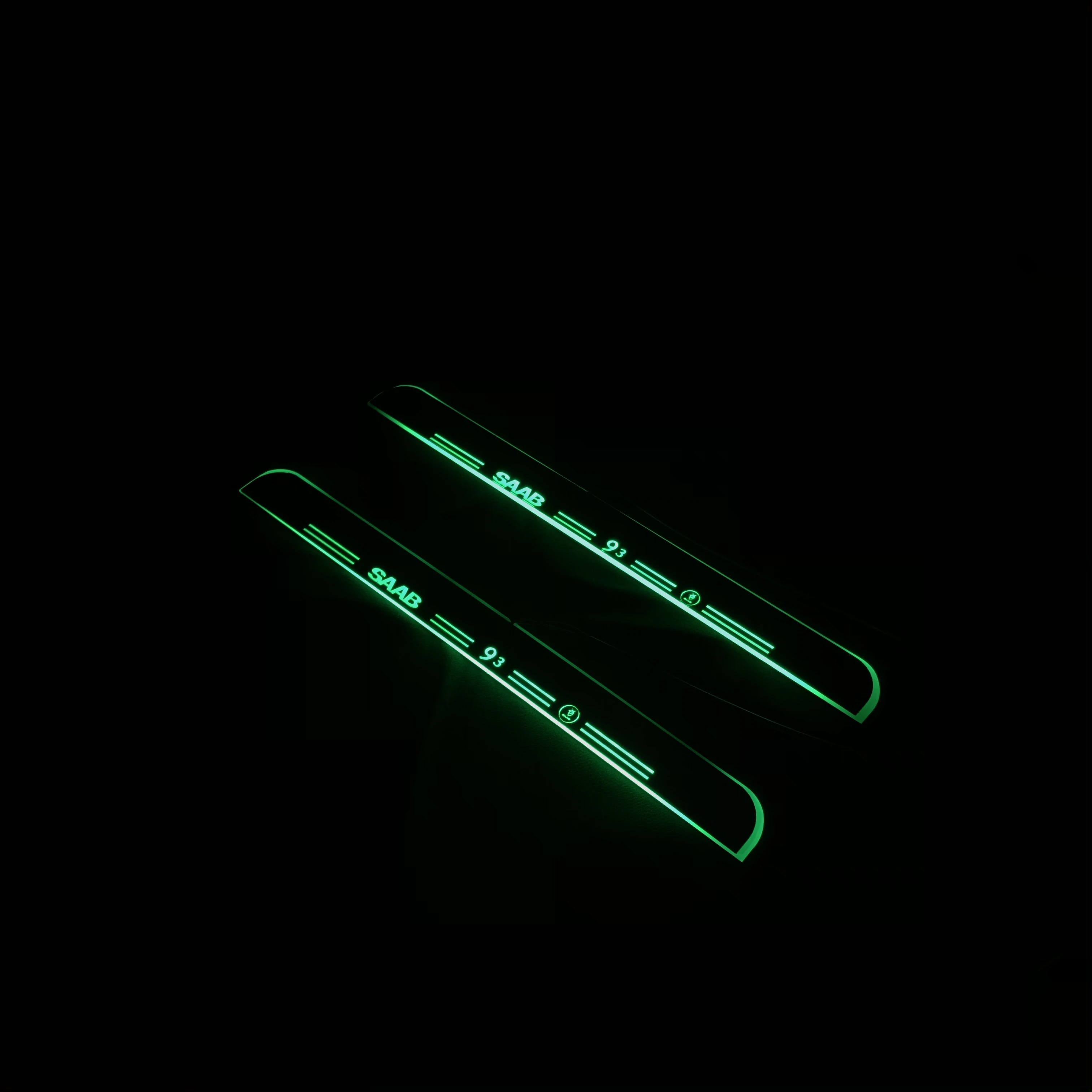 

Acrylic mobile LED welcome scooter wear plate door sill frame path light for Saab 93 95 accessories dedicated Flow/fixed light