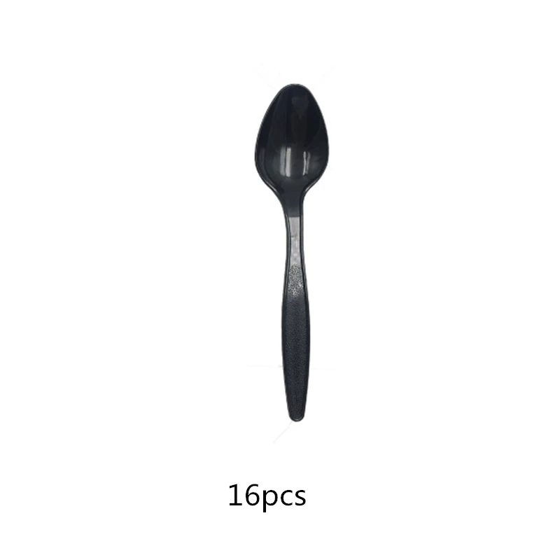 16PCS Spoon Вечерние принадлежности для украшения игральных карт, одноразовые столовые приборы, набор баннеров, воздушных шаров для взрослых, игрушки для покера, вечерние украшения - Цвет: 16PCS Spoon