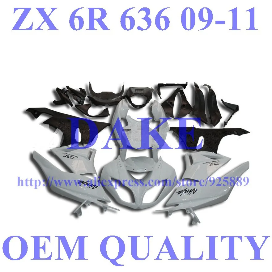 

Injection White Black Fairings For Kawasaki Ninja ZX 6R 2009 2010 2011 ZX6R 09 10 11 ZX-6R Fairing Kit Free Custom Z11