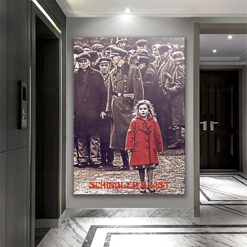 

Classic Movie Schindlers List Art Print Canvas Poster Scroll Painting Posters and Prints Wall Art Pictures for Living Room