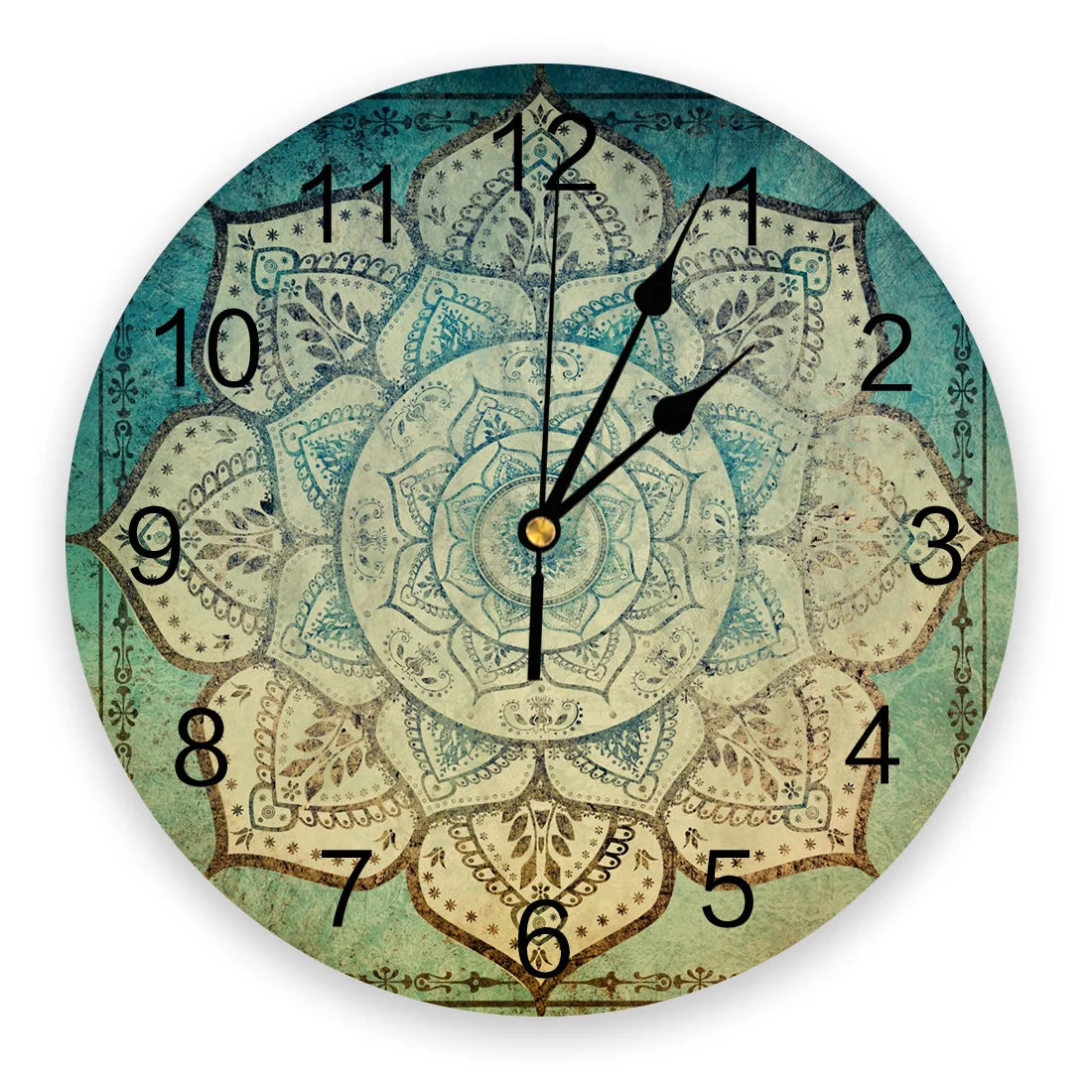 Настенный декор с рисунком мандалы часы домашний Спальня бесшумный часов на