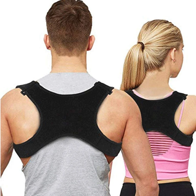 

Выпрямитель спины 2020 Корректор осанки для женщин и мужчин поддержка верхней части спины бандаж под одеждой назад бандаж для шеи и плеча