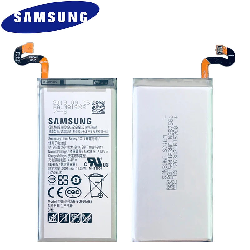 Аккумуляторная батарея Samsung для Galaxy S8 SM G9508 G950F G950A G950T G950U G950V G950S 3000 мАч EB BG950ABE