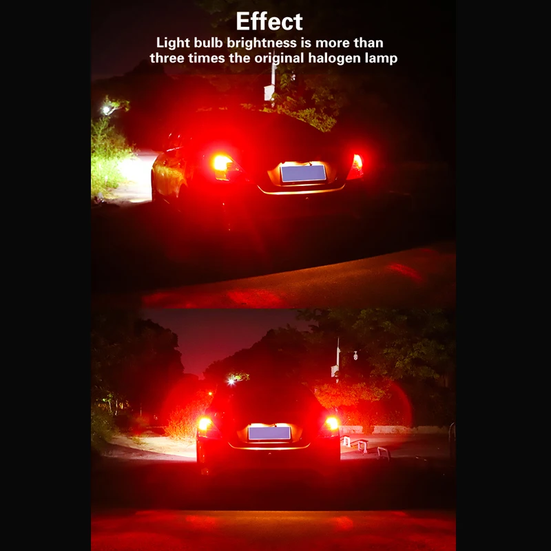 1x Автомобильный светодиодный стоп сигнал светильник лампа P21/5 Вт W21/5 W21W P21W BAY15D для