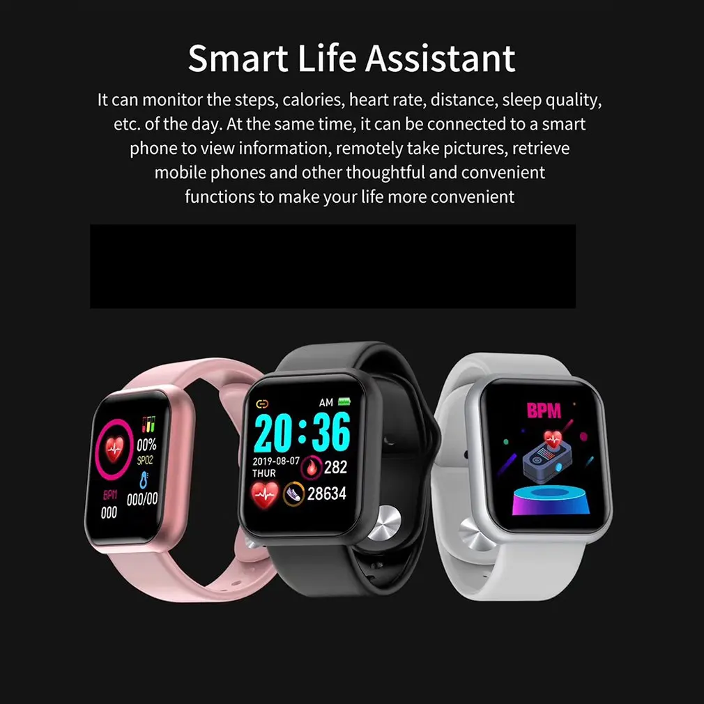 Цветной экран Смарт браслет водонепроницаемые часы для Android IOS фитнес кровяное