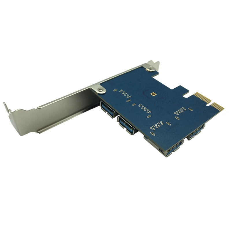 

Hot PCIE PCI-E PCI Express Riser Card 1x to 16x 1 to 4 USB 3.0 Slot Multiplier Hub Adapter For Bitcoin Mining Miner BTC Devices