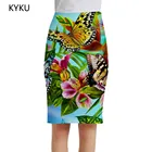 Женская юбка-карандаш KYKU, летняя разноцветная вечерние ка с цветочным принтом, лето