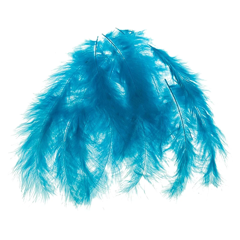 100 шт пушистые перья марабу вечерние свадебные обрезки украшения DIY 8 15 см Голубое