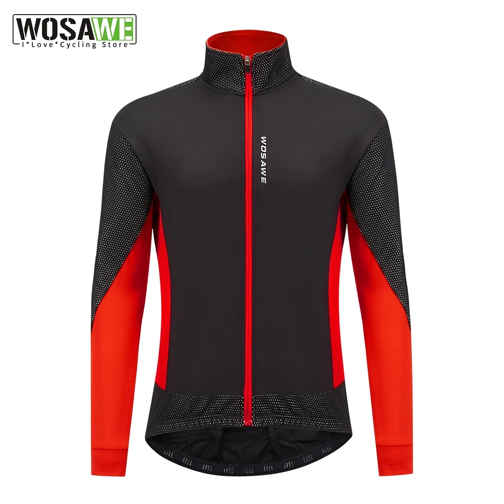 WOSAWE Мужская зимняя теплая ветрозащитная велосипедная куртка MTB ветровка