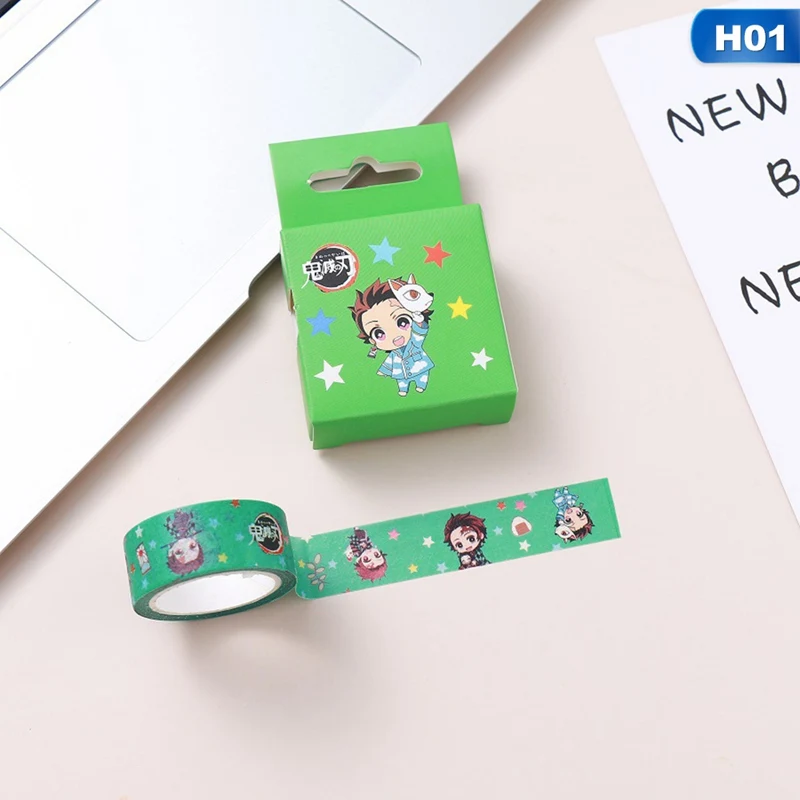 

Masking Tape Printed Pattern Sticker Decals for Demon Slayer Anime Washi Tape Crafts Adhesive Paper Diy Scrapbooking