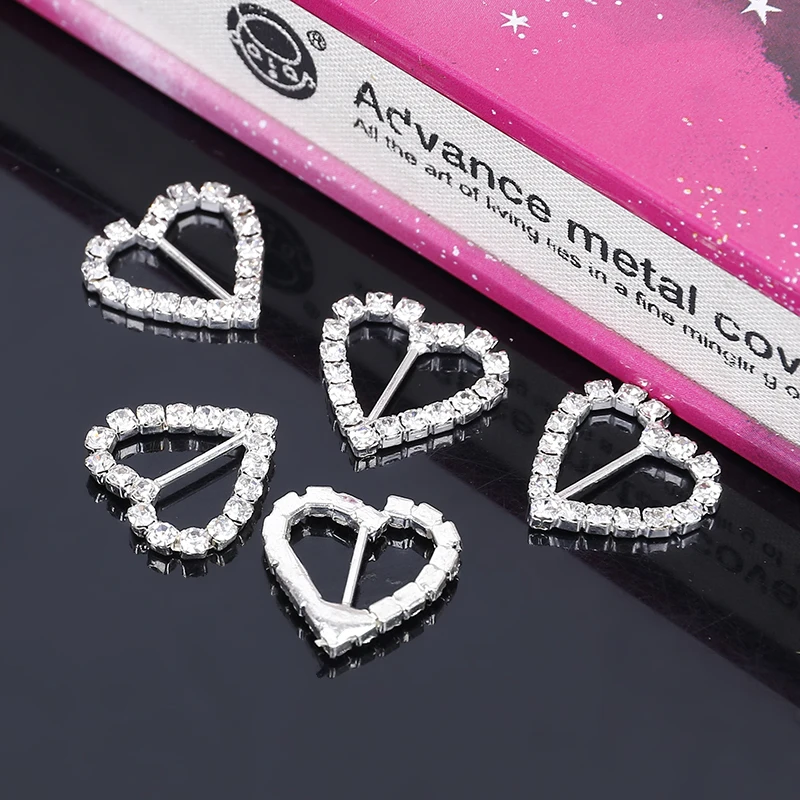 Новинка 100 года слайдеры в виде сердца стразы пряжки для сумок прозрачная