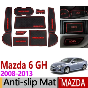 Противоскользящие резиновые коврики для Mazda 6 2008  2013 GH, коврики для затвора 2009, 2010, 2011, 2012, седан, вагон, аксессуары, стикеры для тюнинга автомобилей