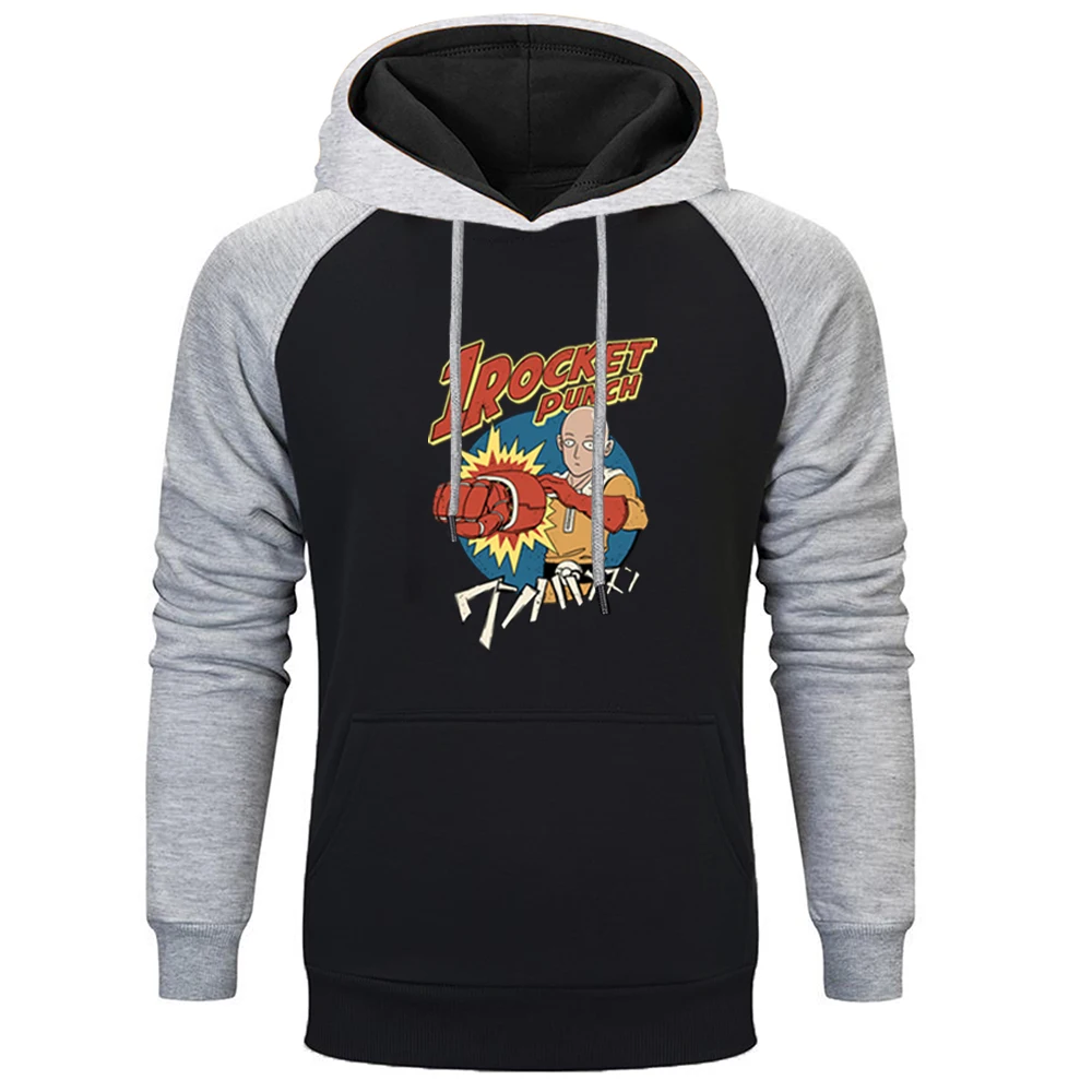 

Funny Japanese Anime ONE PUNCH-MAN Saitama Print Hoodies 2020 Autumn Winter Men Sweatshirts Raglan Hoodies Harajuku Streetwear