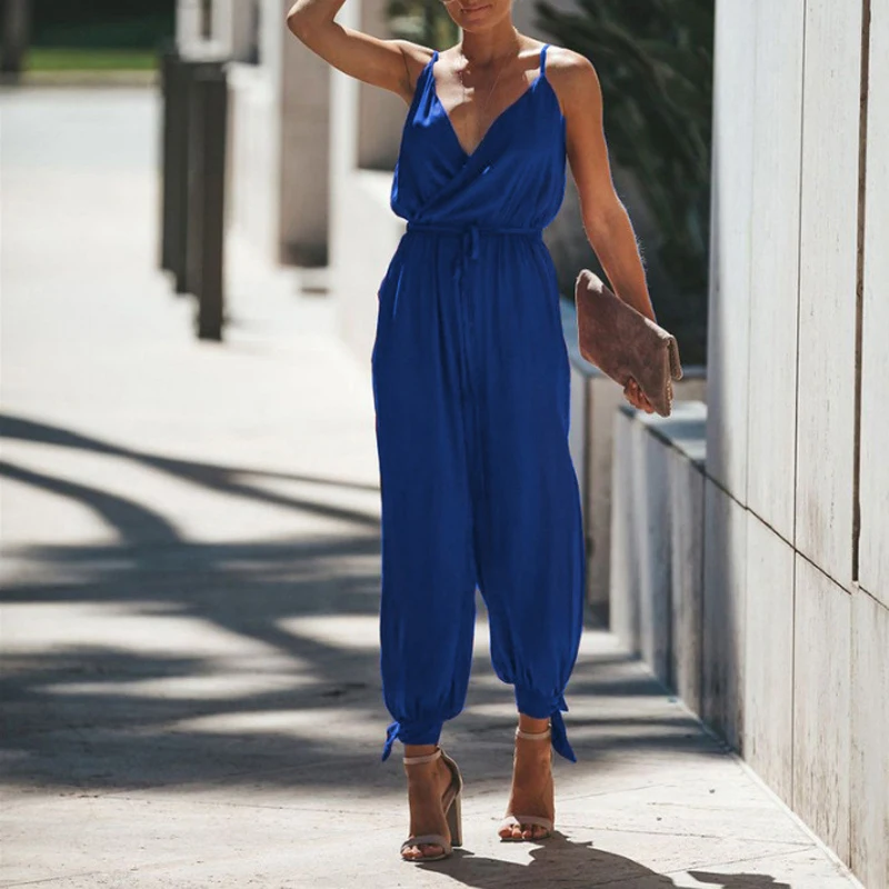 Женский Летний комбинезон с цветочным принтом длинный пляжный в стиле бохо