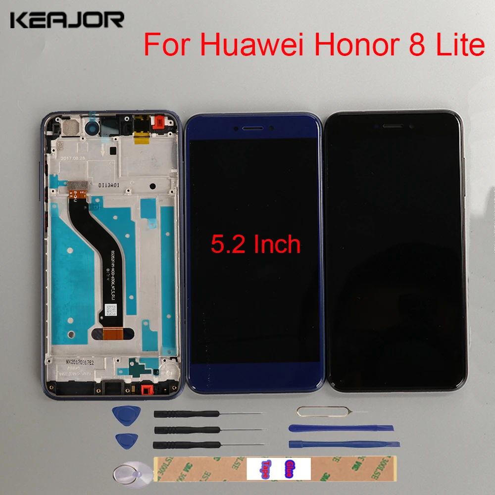Дисплей для Huawei Honor 8 Lite ЖК дисплей сенсорный экран дигитайзер сборка 5 2 | Экраны для мобильных телефонов -4001093294274