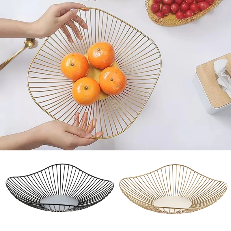 Металлическая корзина для хранения фруктов и овощей в скандинавском стиле