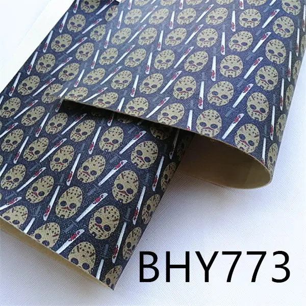 Ткань из синтетической кожи с мультяшным принтом А4 для рукоделия 20 х33 см