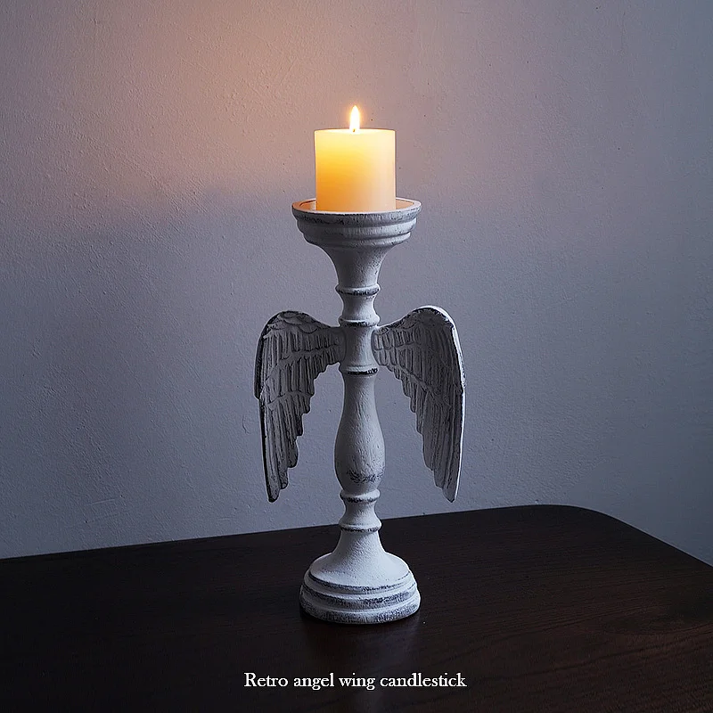Скандинавский подсвечник в виде ангела Рождественский романтический стиле