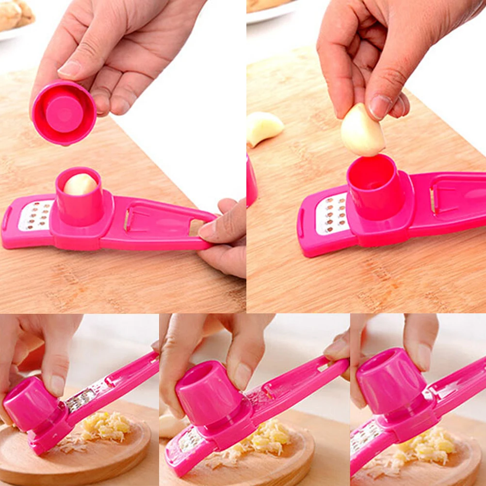 

1pc Stainless Steel PP Garlic Presses Ginger Cutter Candy Color Plastic Grinding Tool Microplaner Planer Kitchen Grater Grinder