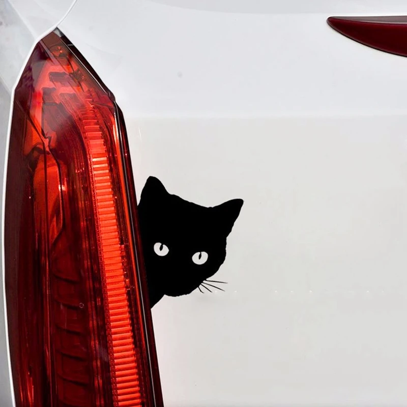 

Cute Pet Cat Car Stickers PVC Peeping Cat Auto Body Stickers Cartoon Secretly Observing Kitten Stickers Decal for Car Back Bod