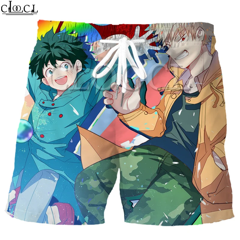 

CLOOCL Japanese Anime My Hero Academy Men Sport Shorts 3D Print Leisure Fashion All-match Harajuku Style 2021 Summer New