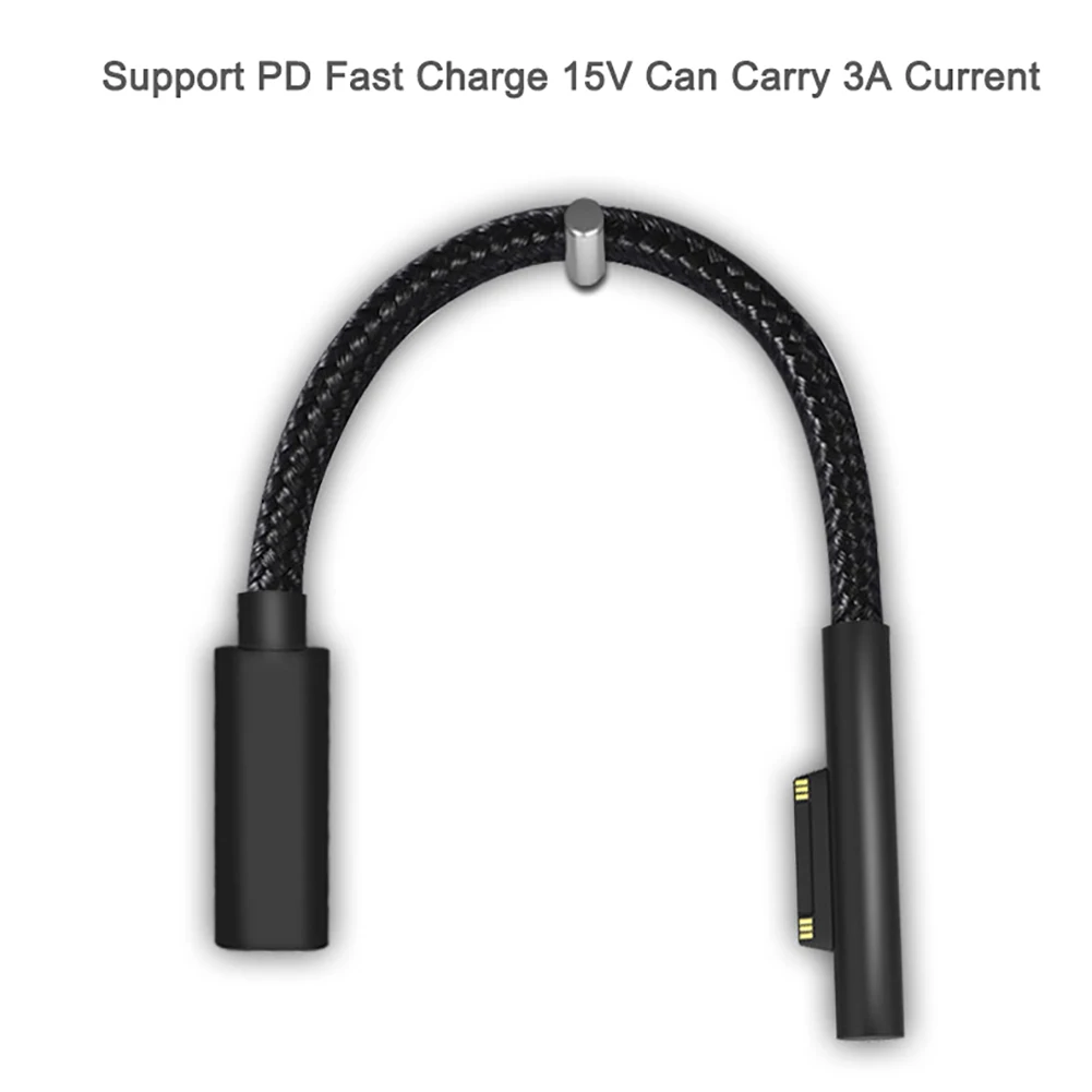 Зарядное устройство USB Type C 15 в PD адаптер конвертер зарядная линия для Microsoft Surface Pro