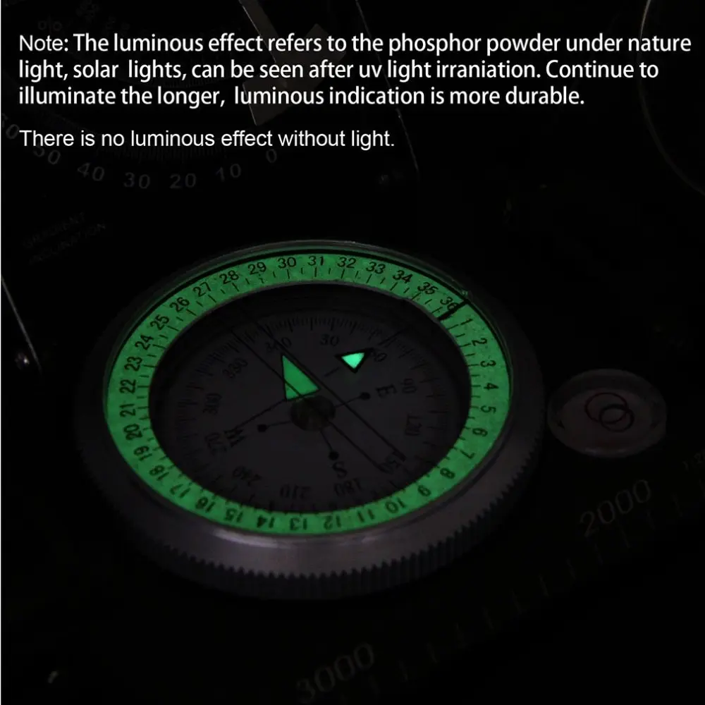 

Professional Compass Military Army Geology Compass Sighting Luminous Compass with Moonlight For Outdoor Hiking Camping