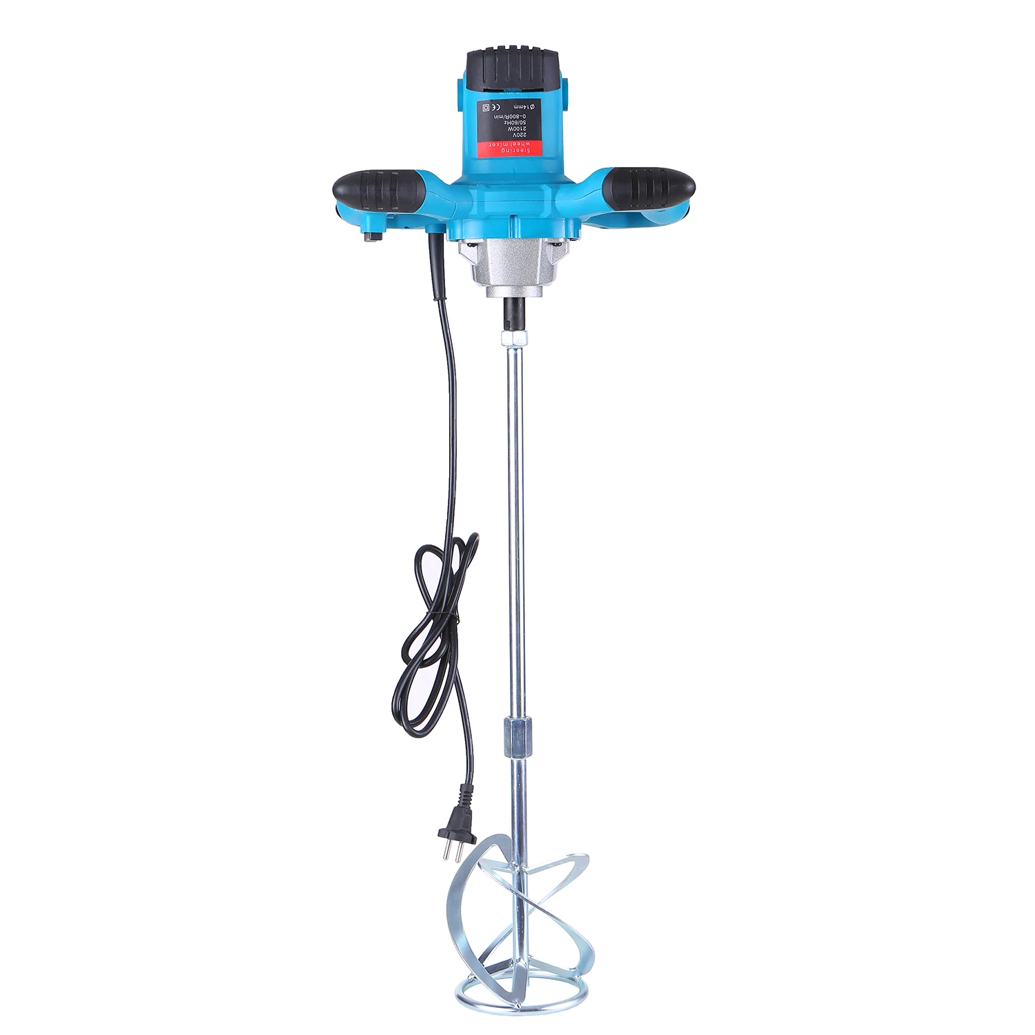 220V 2100W электрический миксер Бетономешалка мешалка ручной рулевое колесо