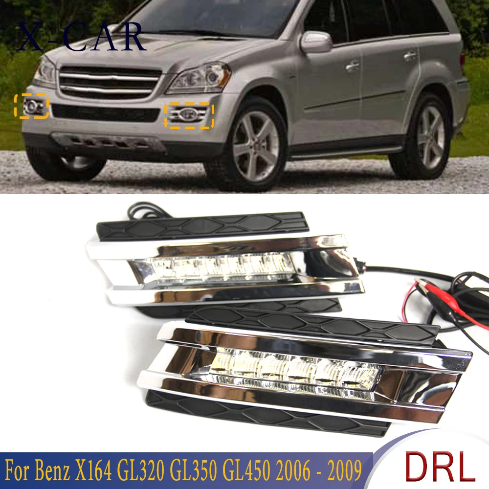 

Front LED Daytime Running Light DRL Driving Lamp No cables For Mercedes W164 X164 X204 ML350 ML450 GL450 GLK350 A1649060251