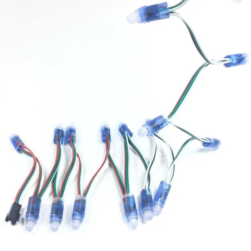 50 шт./лот addeessable 12 мм WS2811 полноцветный светодиодный светильник, модуль DC 5 в RGB цвет 2811 IC цифровой светодиодный Рождественский шнур